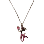 Silver/Pink Mermaid Necklace