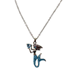 Silver/Blue Mermaid Necklace