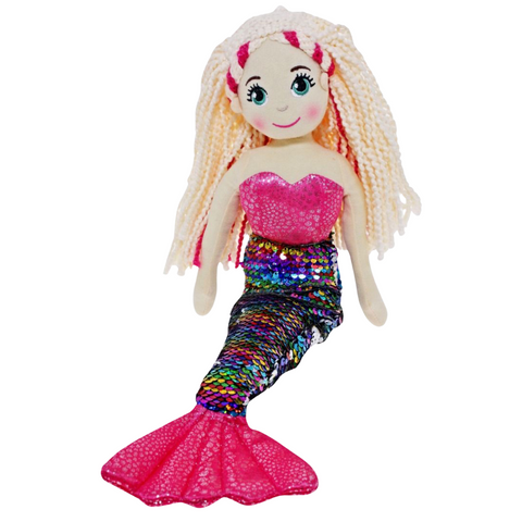 Pink Rainbow Mermaid Doll