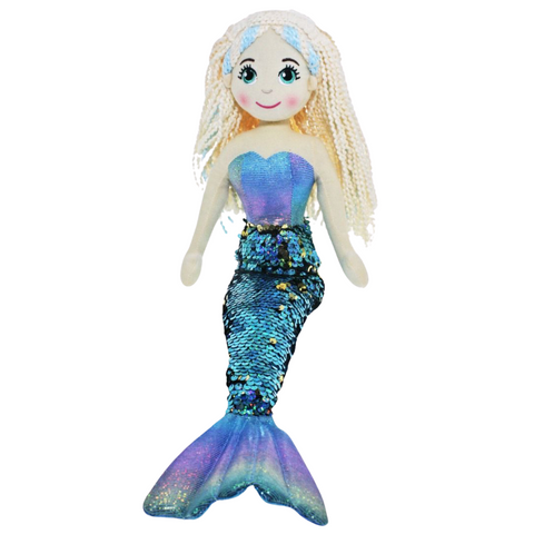Blue Rainbow Mermaid Doll